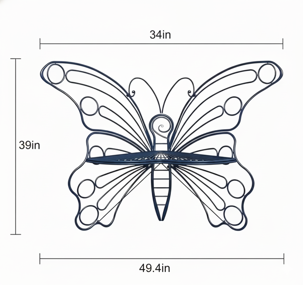 50-Inch Outdoor Garden Bench with Iron Metal Frame – Patio Porch Lawn Yard Bench – Multiple Colors