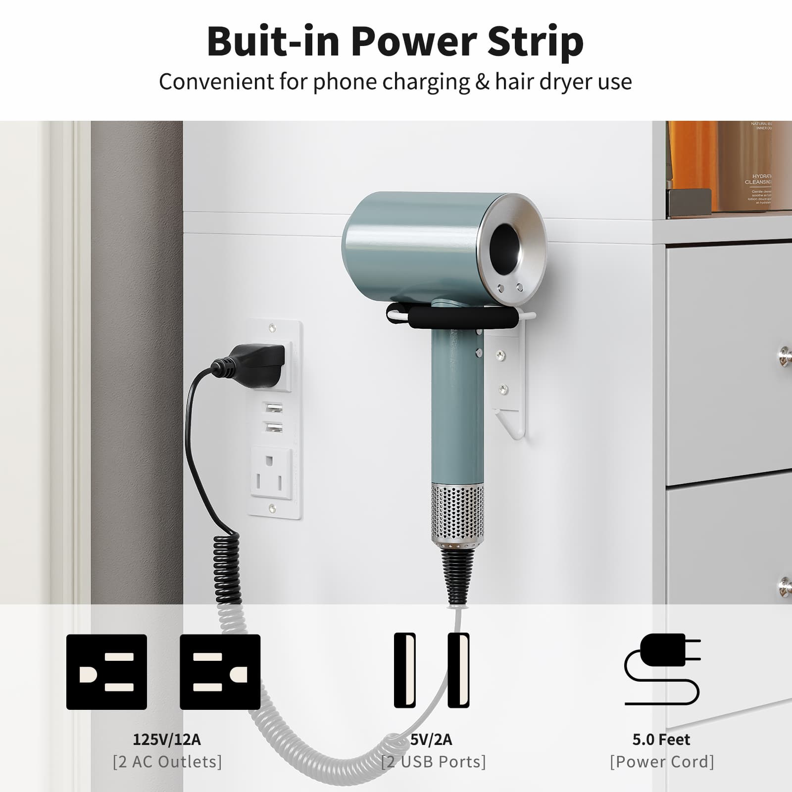 11-Drawer Mirror Vanity Desk - Vektaya